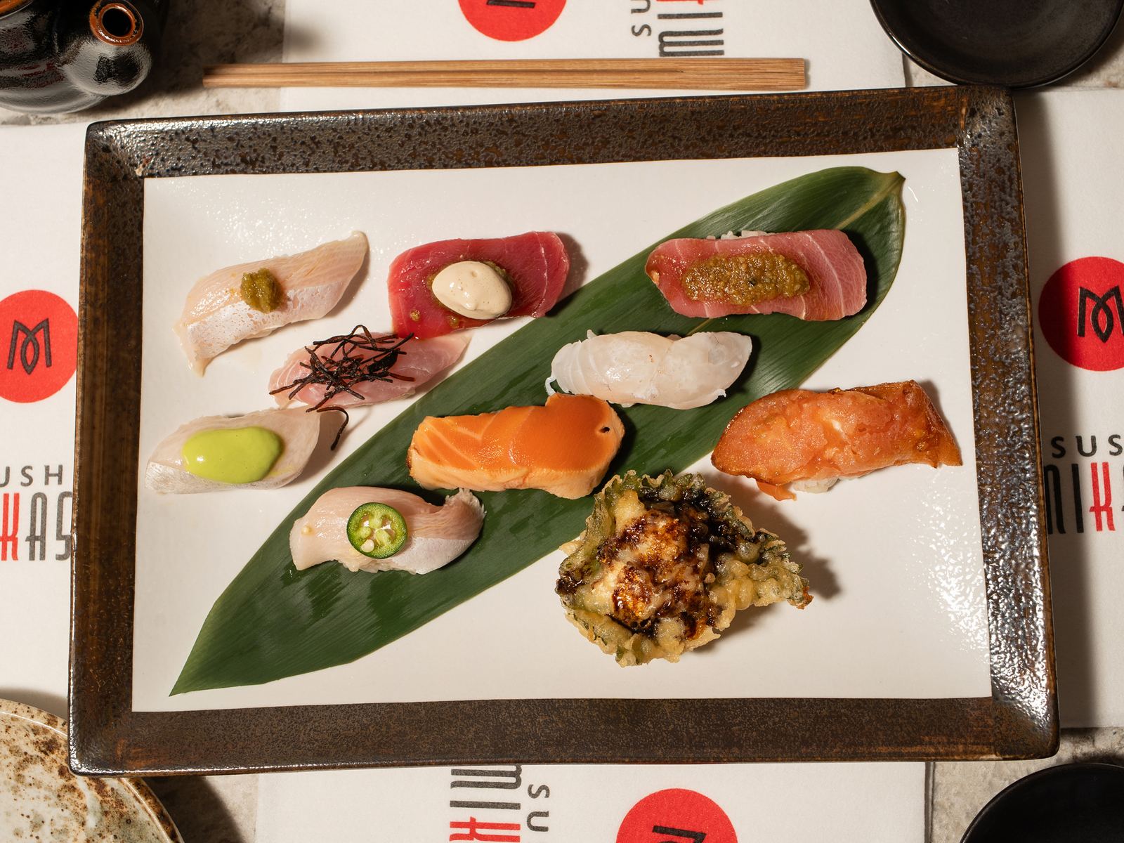 Sushi selection at Sushi Mikasa