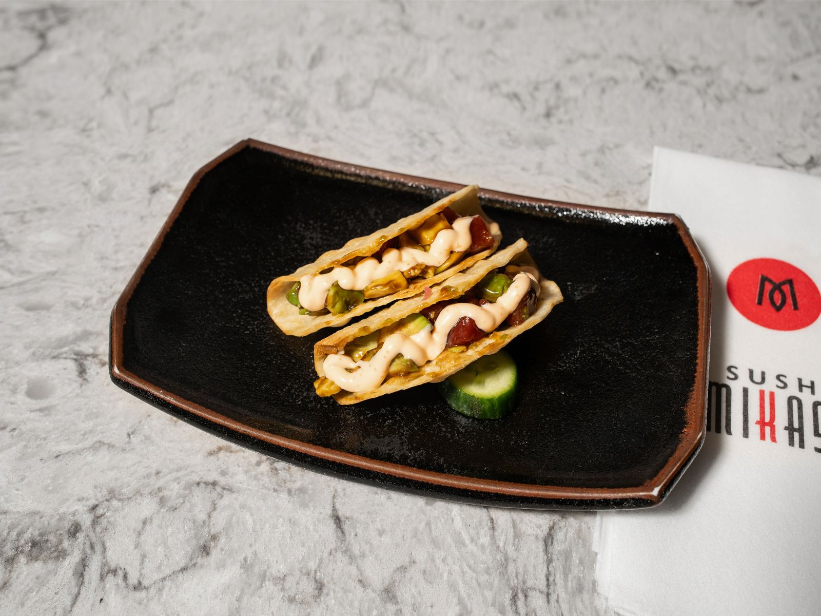Tuna tacos at Sushi Mikasa